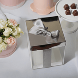 PVC Transparent Gift Box with Sliver Ribbon || Pack of 10 || Elegant Packaging Solution for Special Occasions || - Bakeyy.com - India - PVC Transparent Gift Box with Sliver Ribbon || Pack of 10 || Elegant Packaging Solution for Special Occasions || - Small