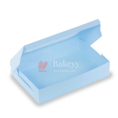 6 Brownie Box Blue Color | With Window - Bakeyy.com - India - 6 Brownie Box Blue Color | With Window - Pack Of 10