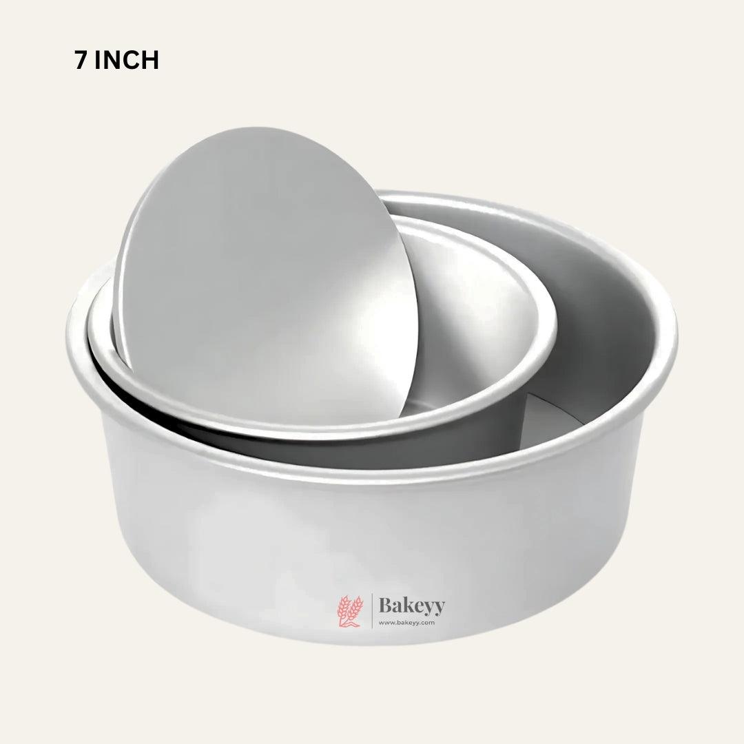 7 inch Aluminum Round Loose Bottom cake Tin| Perfect for Baking Cakes without Breaking| 1 Piece