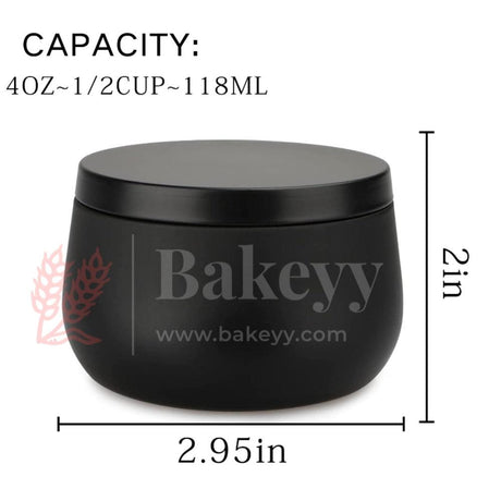 Black Candle Tin Box | Empty Decorative Tin Box | Chocolate Box | Candy Box | Gift Box | Pack Of 8 - Bakeyy.com - India - Black Candle Tin Box | Empty Decorative Tin Box | Chocolate Box | Candy Box | Gift Box | Pack Of 8 - Pack of 8