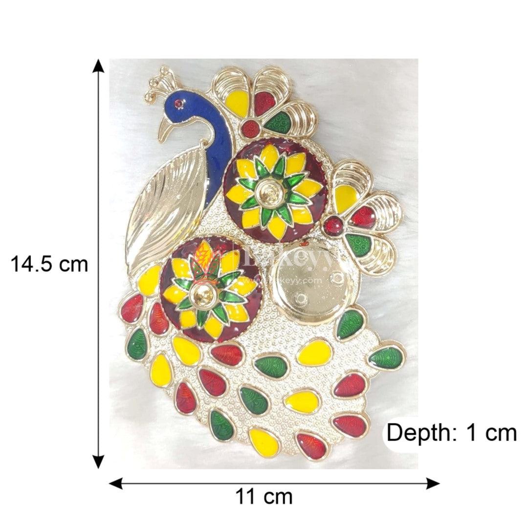 Plastic Kumkum Holder Stone Decorated 2-in-1 Haldi/Kumkum Holder- 2 - Bakeyy.com - India - Plastic Kumkum Holder Stone Decorated 2-in-1 Haldi/Kumkum Holder- 2 - Default Title