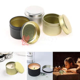 5x4 cm Empty Candle Tin Box | Luxury Tin | Pack of 12 | 3 Colors included in a single pack | - Bakeyy.com - India - 5x4 cm Empty Candle Tin Box | Luxury Tin | Pack of 12 | 3 Colors included in a single pack | - Pack of 12