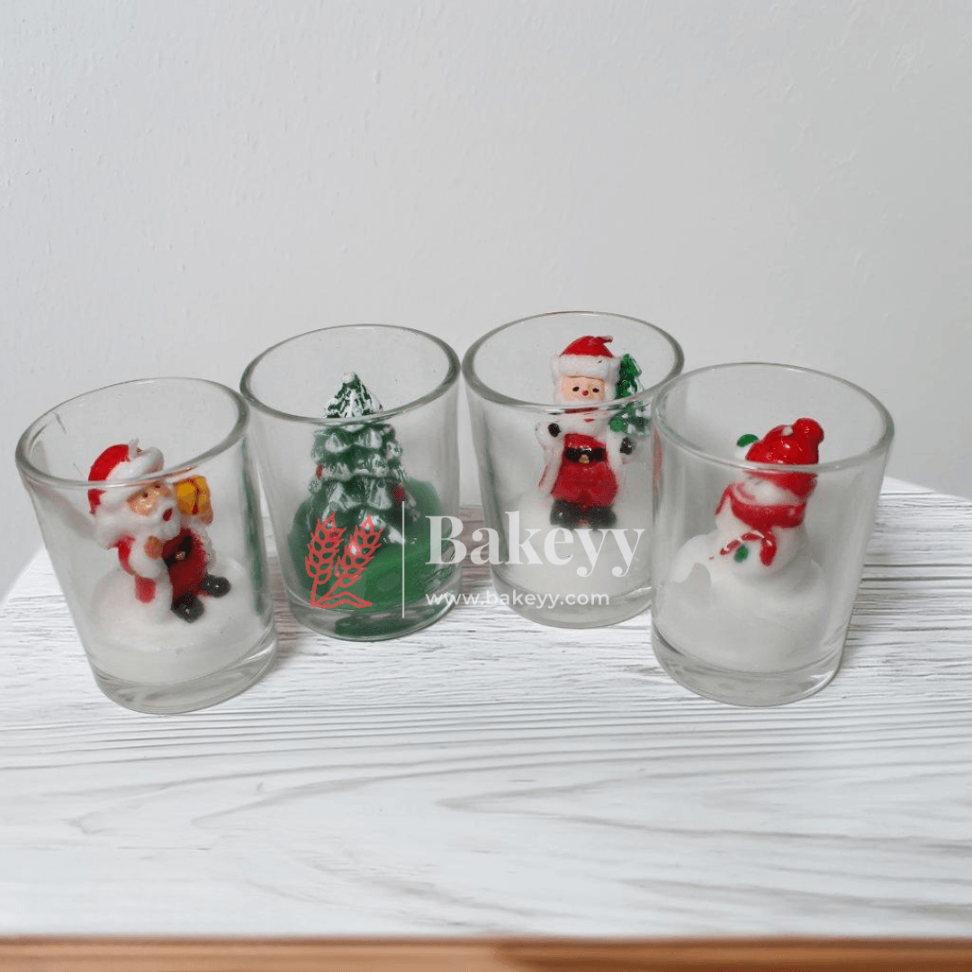 Christmas Decorative Tealight Candle Set | Pack of 12 | Festive Glass Candles for Christmas - Bakeyy.com - India - Christmas Decorative Tealight Candle Set | Pack of 12 | Festive Glass Candles for Christmas - Default Title