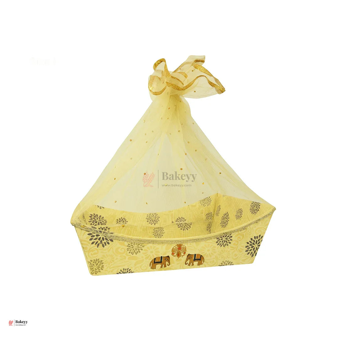 Decorative Gift Basket | Net Basket| Mixed Designs with Golden Net| 1 Piece