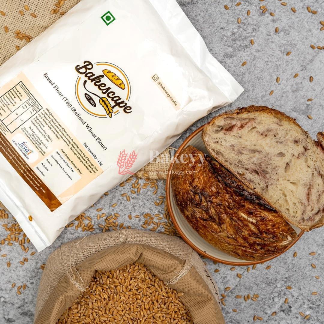 Bakescape T65 Bread Flour (1 kg) | Unbleached, High Protein Content for Perfect Breads, Buns, Bagels, Baguettes, Sourdoughs, Artisanal Breads, Focaccia, Brioche, and More - Bakeyy.com - India - Bakescape T65 Bread Flour (1 kg) | Unbleached, High Protein Content for Perfect Breads, Buns, Bagels, Baguettes, Sourdoughs, Artisanal Breads, Focaccia, Brioche, and More - Default Title
