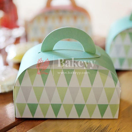 Carton Gift Portable Box | Pack Of 10 | Candy Box | Return Gift Box - Bakeyy.com - India - Carton Gift Portable Box | Pack Of 10 | Candy Box | Return Gift Box - Green