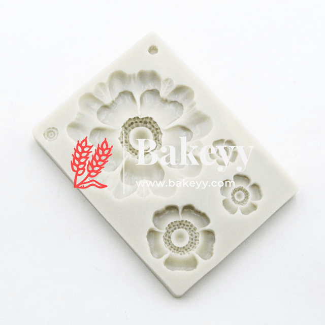 Flower Design Fondant and gum paste Mould - Bakeyy.com - India - Flower Design Fondant and gum paste Mould - Default Title