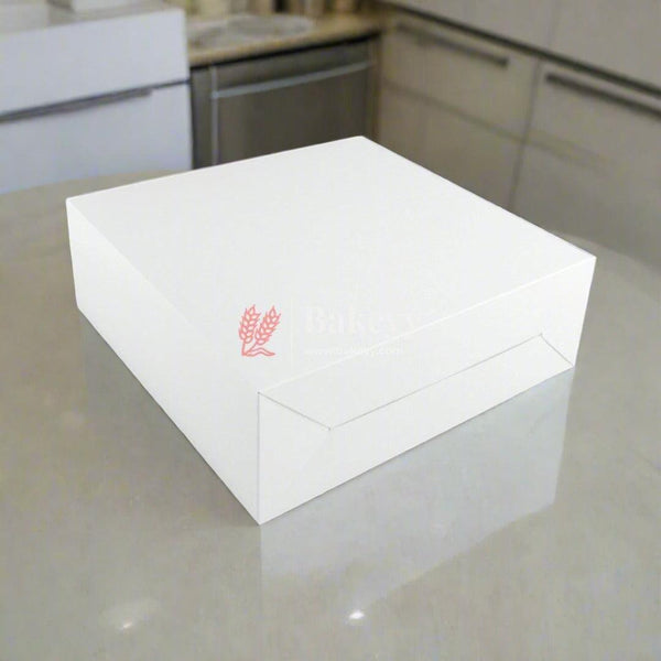 Plain White Cake Box | Birthday Cake boxes | Pack of 50 - Bakeyy.com