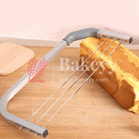 3 Blades Cake Slicer Cutter & Levelling Adjustable Wire Saw Blade Cake Multi Layer Device Baking Tools - Bakeyy.com - India - 3 Blades Cake Slicer Cutter & Levelling Adjustable Wire Saw Blade Cake Multi Layer Device Baking Tools - Default Title