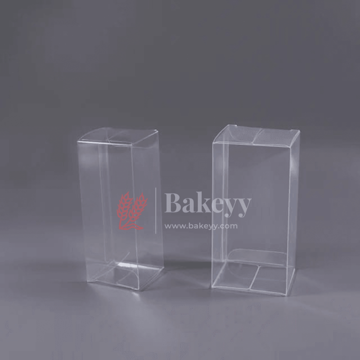 PVC Transparent Foldable Plastic Gift Boxes || Pack of 10 || Perfect for Gifts, Party Favors, and Event Displays|| - Bakeyy.com - India - PVC Transparent Foldable Plastic Gift Boxes || Pack of 10 || Perfect for Gifts, Party Favors, and Event Displays|| - Small