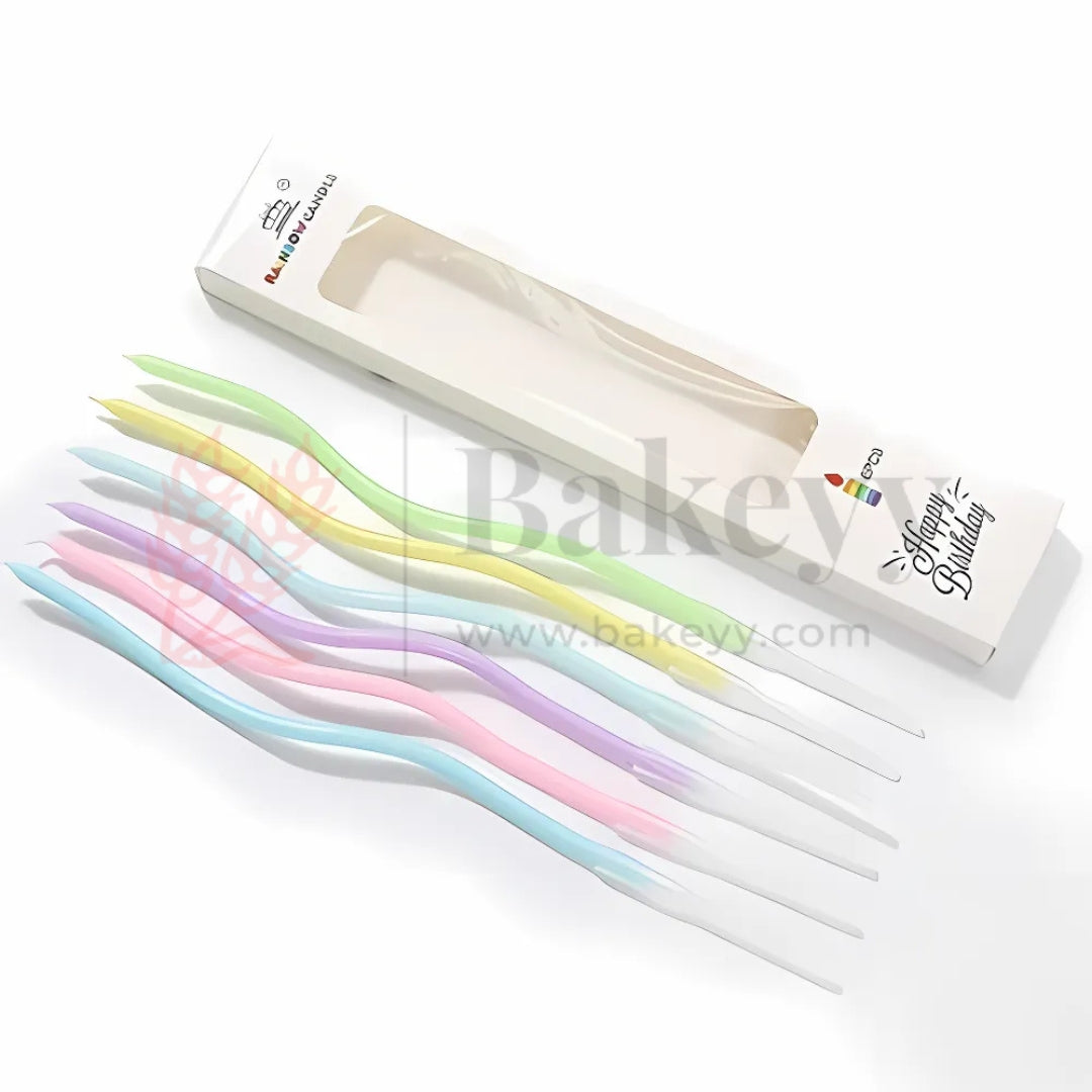Twisty Metallic Spiral Candles Pastel Colours | 10 pcs | For Birthday, Baby Shower, Wedding Party & Cake Decoration