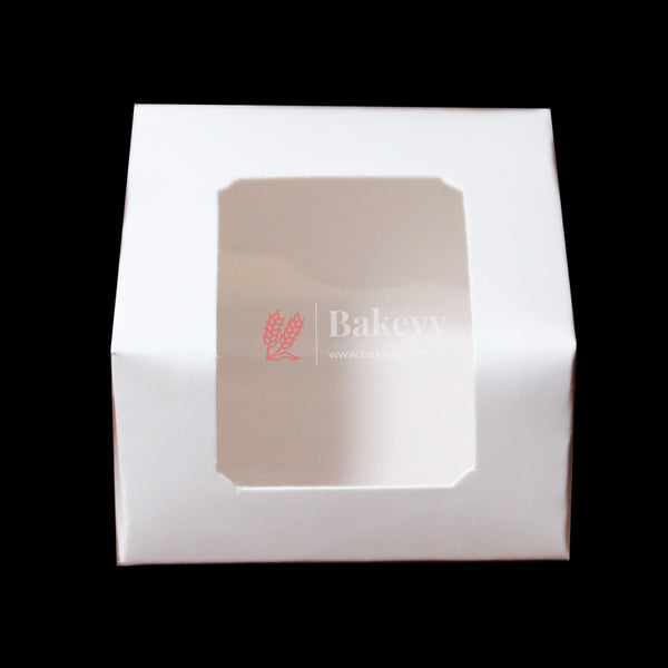 1 Brownie Box White Color | Pack Of 10 | With Window