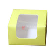 1 Brownie Box Yellow Color | With Window - Bakeyy.com - India - 1 Brownie Box Yellow Color | With Window - Pack Of 10