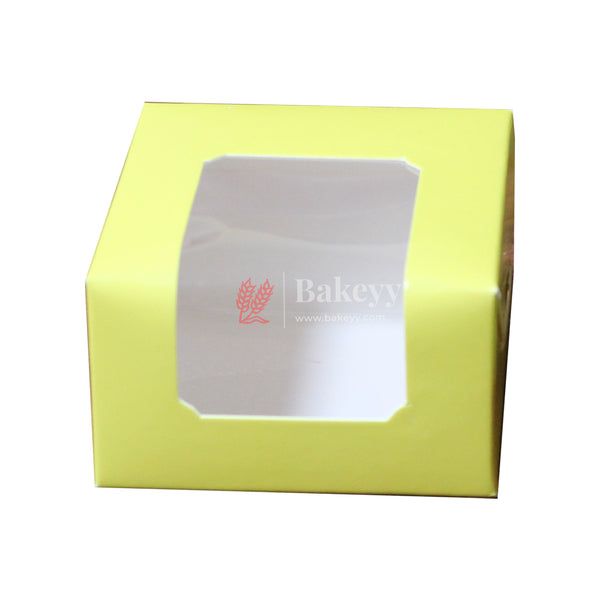 1 Brownie Box Yellow Color | Pack Of 10 | With Window