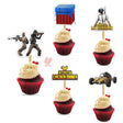 6pcs PUBG theme Birthday Cake Topper| Cupcake Toppers| Bday Decorations Items - Bakeyy.com - India - 6pcs PUBG theme Birthday Cake Topper| Cupcake Toppers| Bday Decorations Items - Default Title