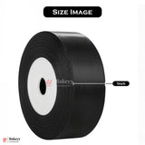 1 inch |18 Mtr Black Satin Ribbon Roll – High-Quality Decorative Ribbon for Gift Wrapping & Crafts| 1 Roll