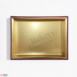 One Kg Sweet Box | 10.5x7.5x1.5 Inch |  Elegant Lotus Design Sweet Gift Box with Golden Tray 1 Piece