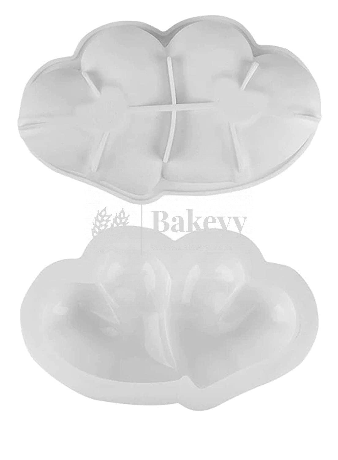 2 Cavity Silicon 3D Diamond Heart Entremet Cake Mould Mousse Mould - Bakeyy.com - India - 2 Cavity Silicon 3D Diamond Heart Entremet Cake Mould Mousse Mould - Default Title