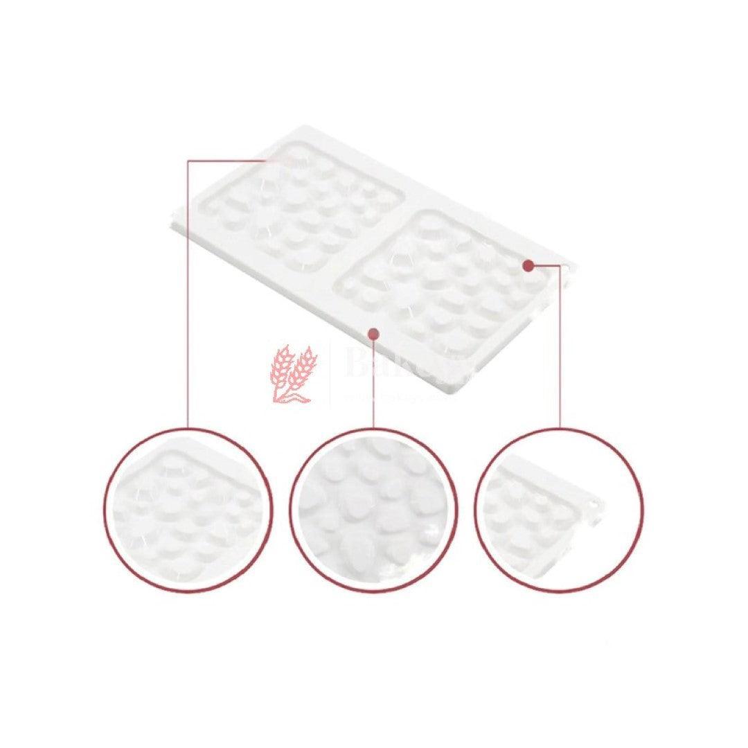 2 Cavity Silicon 3D Square Bubble shape Entremet Cake Mould Mousse Mould - Bakeyy.com - India - 2 Cavity Silicon 3D Square Bubble shape Entremet Cake Mould Mousse Mould - Default Title