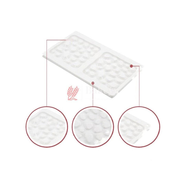 2 Cavity Silicon 3D Square Bubble shape Entremet Cake Mould Mousse Mould - Bakeyy.com