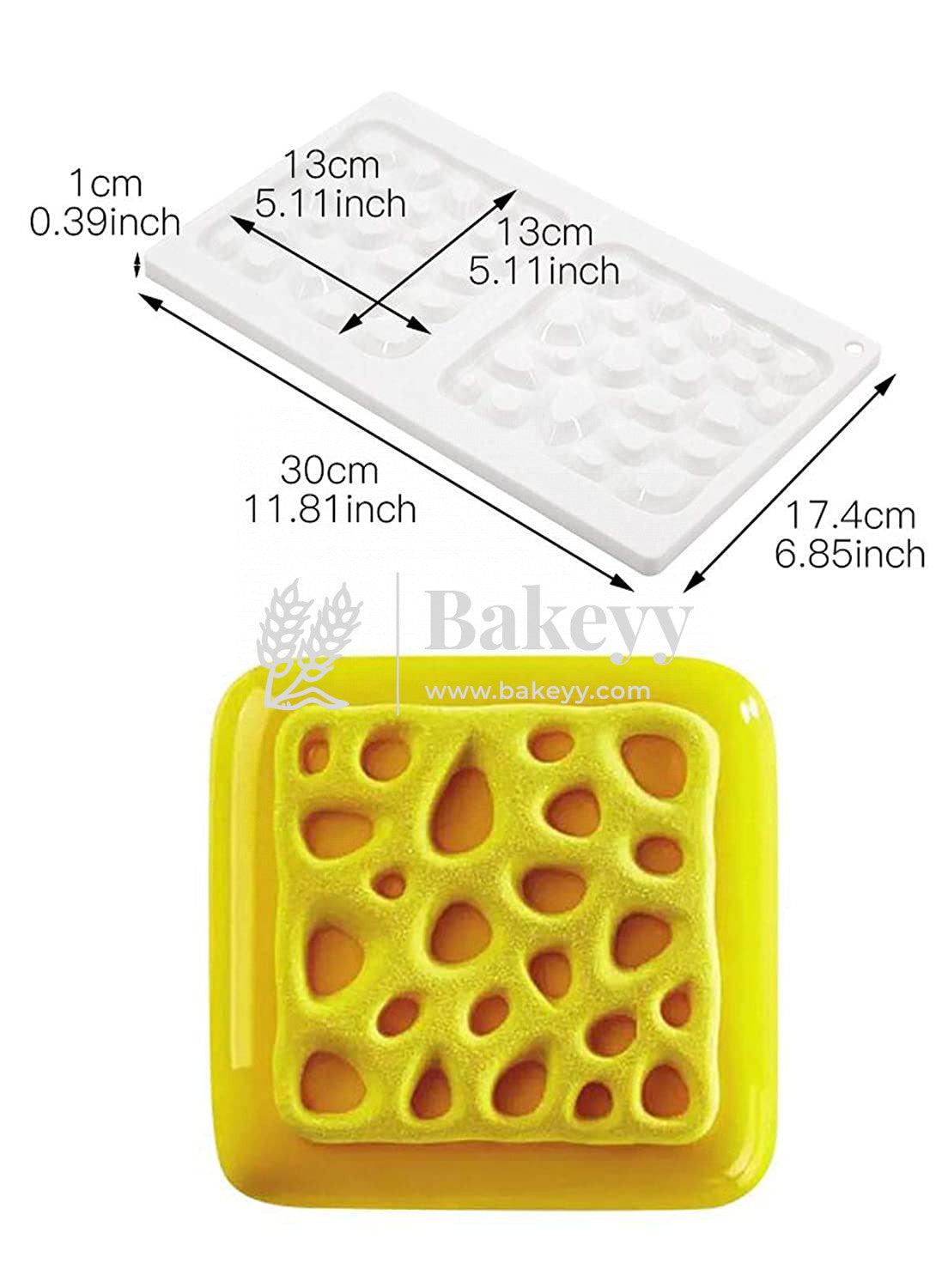 2 Cavity Square Stone Garnishing Shape Cake Moulds - Bakeyy.com - India - 2 Cavity Square Stone Garnishing Shape Cake Moulds - Default Title