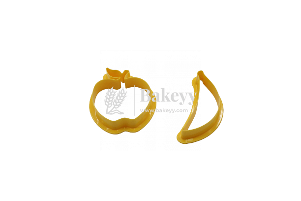 2 Pieces Apple &amp; Banana Cookie Cutter - Bakeyy.com - India - 2 Pieces Apple &amp; Banana Cookie Cutter - Default Title