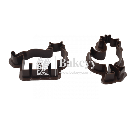 2 Pieces Cow &amp; Hen Cookie Cutter - Bakeyy.com - India - 2 Pieces Cow &amp; Hen Cookie Cutter - Default Title