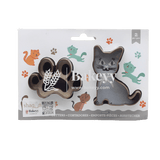 2 Pieces Paw &amp; Cat Cookie Cutter - Bakeyy.com - India - 2 Pieces Paw &amp; Cat Cookie Cutter - Default Title