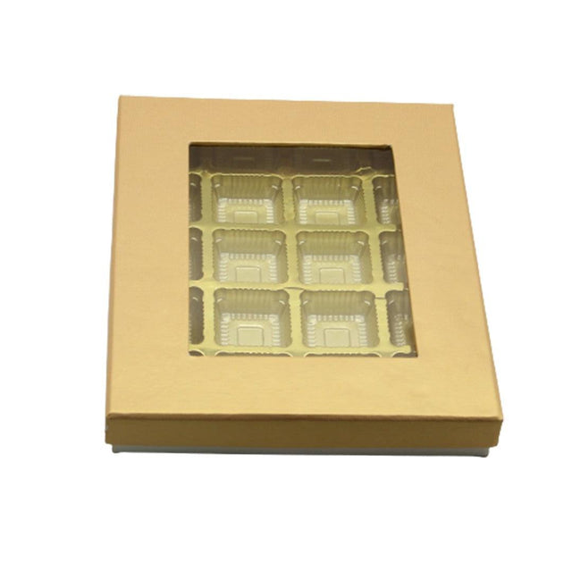 20 Cavity Hard Chocolate Box | Light Gold Colour - Bakeyy.com - India - 20 Cavity Hard Chocolate Box | Light Gold Colour - Default Title