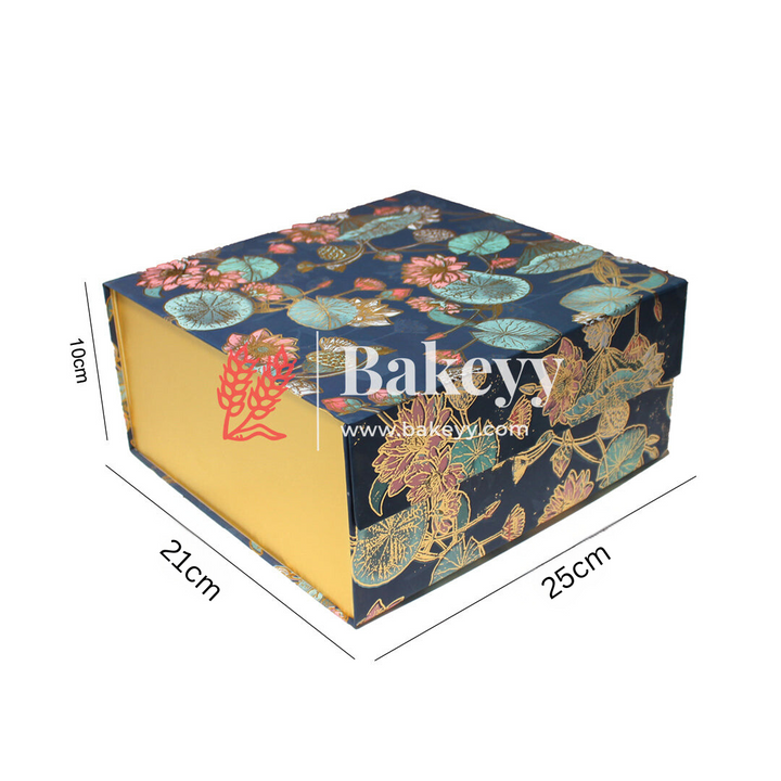 10x8x4 | Collapsible Hamper Boxes | Rigid Box | Cardboard Box | Gift Box | - Bakeyy.com - India - 10x8x4 | Collapsible Hamper Boxes | Rigid Box | Cardboard Box | Gift Box | - Design 1 / 10x8x4 / Pack of 1