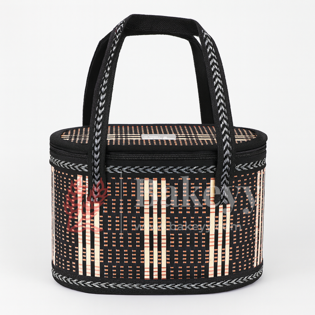 25x16x16 cm | Black Oval Wooden baskets| 1 Piece