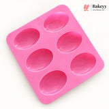 6 Cavity Oval Shape Silicone Moulds