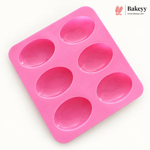 6 Cavity Oval Shape Silicone Moulds