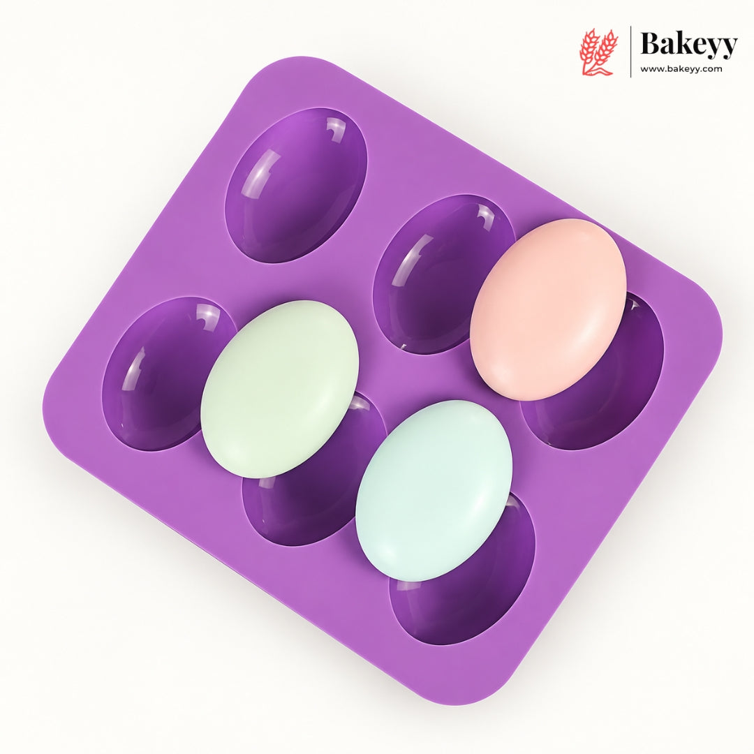 6 Cavity Oval Shape Silicone Moulds
