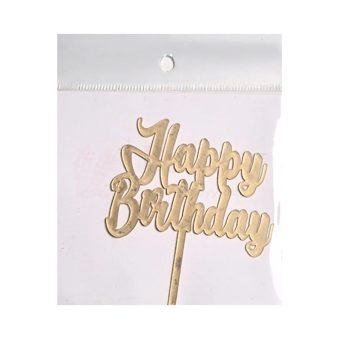 3" inch Happy Birthday Cake Topper - D22