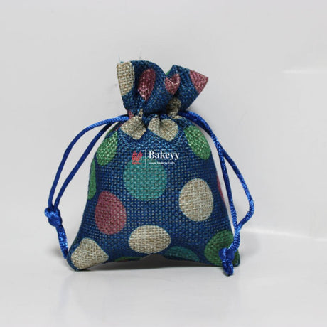 8x10 CM Dot Print | Printed Potli Jute Bag | Gift Return Gifts Bags | Drawstring Bags | Pack Of 10 - Bakeyy.com - India - 8x10 CM Dot Print | Printed Potli Jute Bag | Gift Return Gifts Bags | Drawstring Bags | Pack Of 10 - Default Title