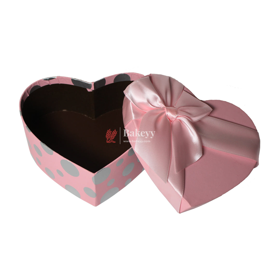 8.5x7x9 inch | Valentine Gift | Heart Shape Gift Box with Ribbon |