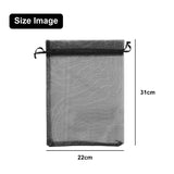 20x25 cm | Organza Potli Bags | Black Colour | pack of 50