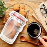 Red Jar Zip Lock Pouch |13.5 cm x 19.6 cm| Mason Jar Design| Pack of 50