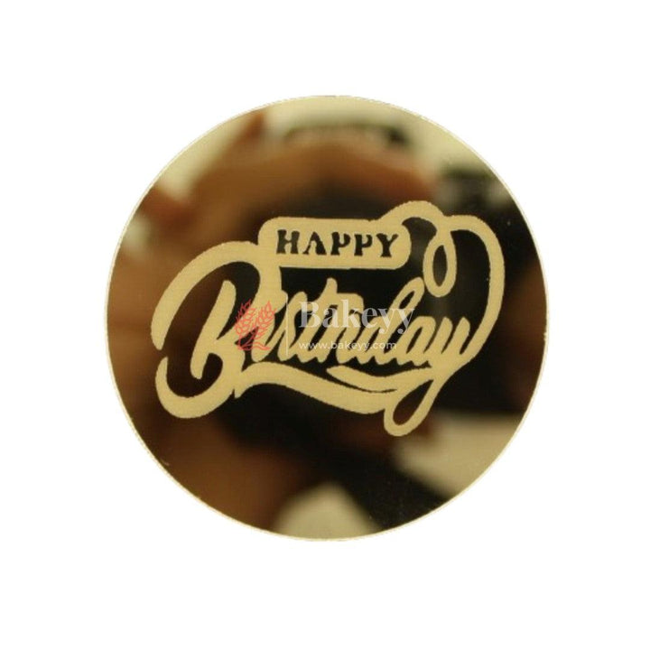 Coin Happy Birthday Topper | Gold Color | Pack Of 5 - Bakeyy.com