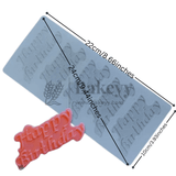 Silicon Garnishing Transfer Sheet Mould Happy Birthday Shape Design 5 in 1 - Bakeyy.com - India - Silicon Garnishing Transfer Sheet Mould Happy Birthday Shape Design 5 in 1 - Default Title