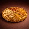 24cm  Luxurious Gold & Silver 4-Partition Serving Tray  Pack of 1