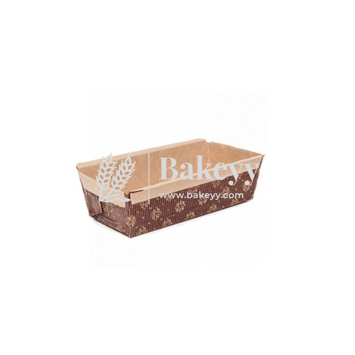 250 g Bake and Serve Rectangle Mould | Paper Baking Mould | Plum Cake Bar Mould | Pack of 50 - Bakeyy.com