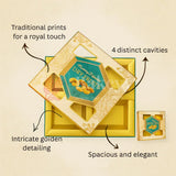 24x16x2.5 cm | Premium dry fruit box with 4 cavities | Pack of 10