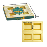 24x16x2.5 cm | Premium dry fruit box with 4 cavities | Pack of 10