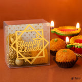 10x10Cm| Happy Diwali Topper D1- Self Adhesive| 1 Piece