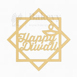 10x10Cm| Happy Diwali Topper D1- Self Adhesive| 1 Piece