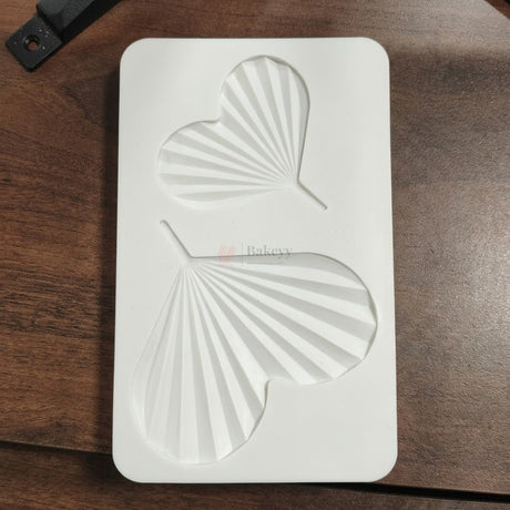 2 Cavity 3D Tropical Heart Palm Leaf Chocolate & Fondant Decorating Mould | Pack of 1