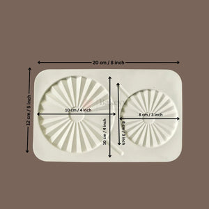 2CavitySunburstPatternChocolate_FondantSiliconeMould_1 - Bakeyy.com
