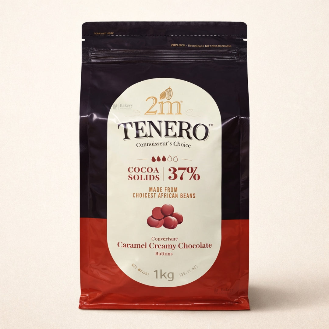 2M Tenero | Creamy Caramel Chocolate | 37% Cocoa Solid | 1Kg | Pack of 1